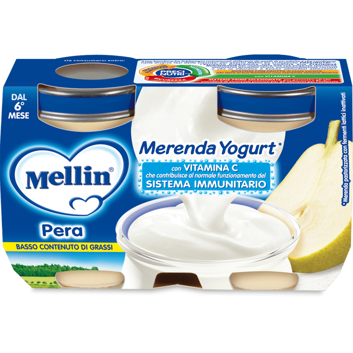 Mellin Merenda Yogurt Pera 2 X120 G