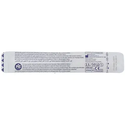 SIRINGA PIC 2,5 ML AGO GAUGE 22X1,25 CONO LUER CENTRALE 1 PEZZO SIRINGA PIC 2,5 ML AGO GAUGE 22X1,25 CONO LUER CENTRALE 1 PEZZO