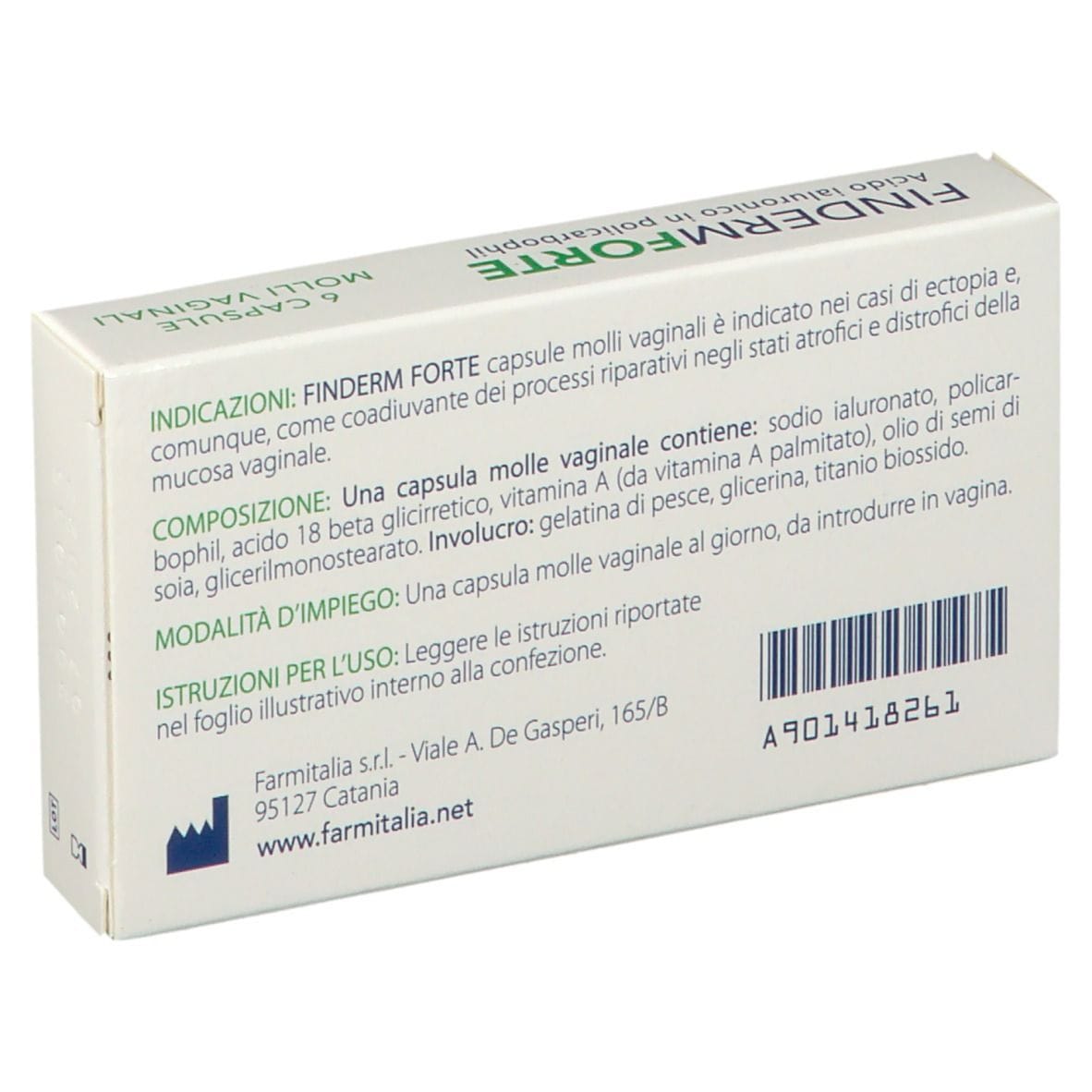 FINDERM FORTE CAPSULE MOLLI VAGINALI CONFEZIONE DA 6 PEZZI