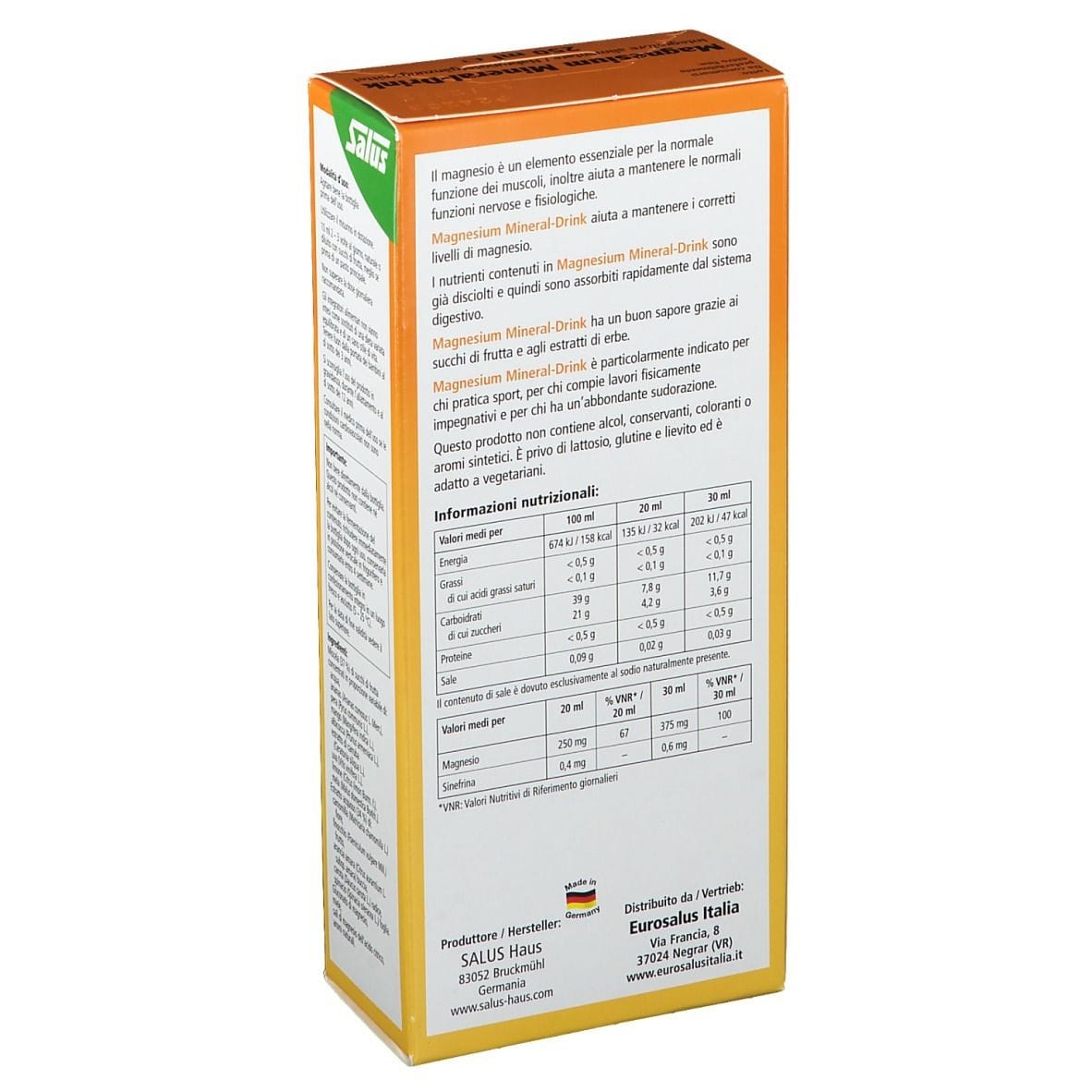 Integratore Salus Magnesio liquido con succhi di frutta, 250ml