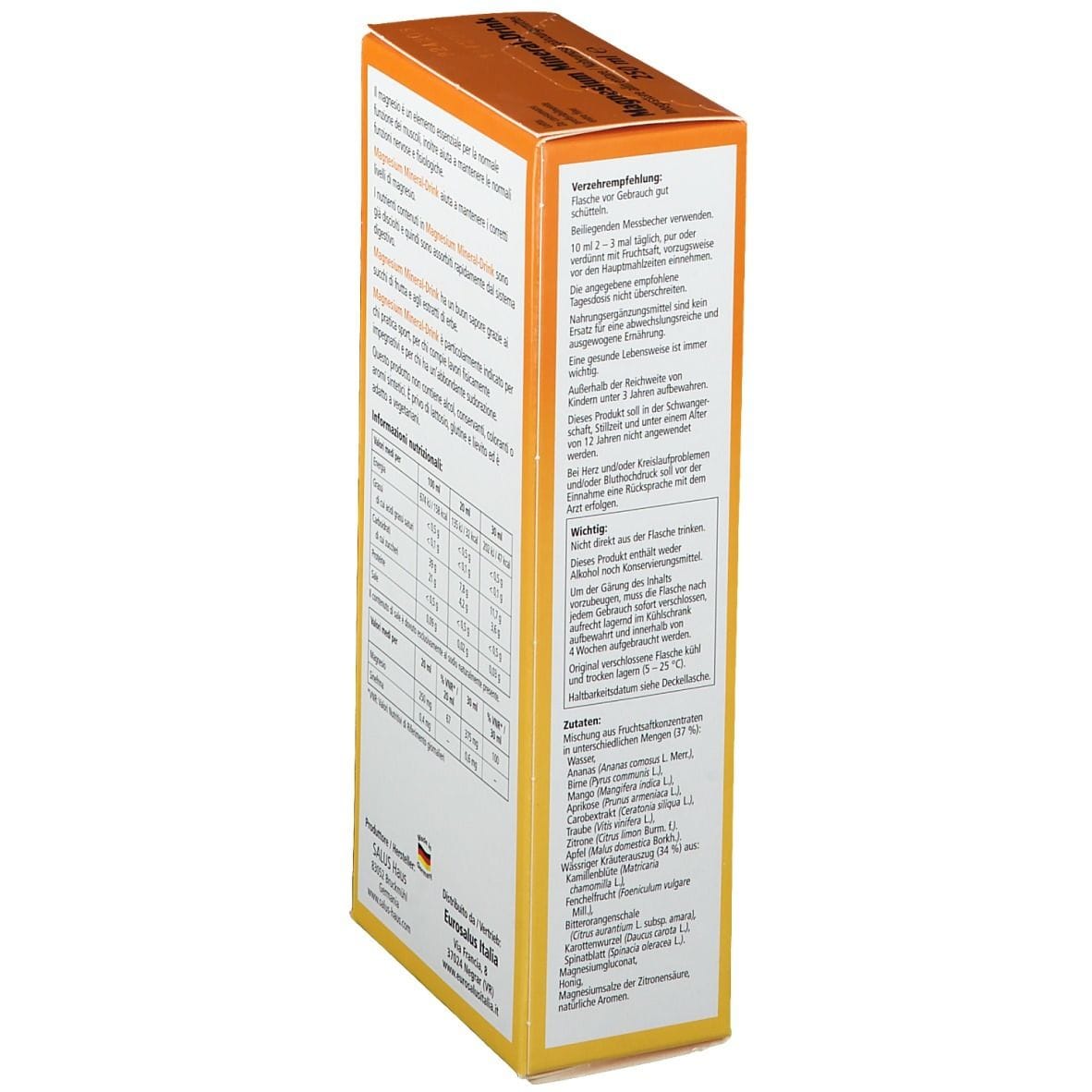 Integratore Salus Magnesio liquido con succhi di frutta, 250ml