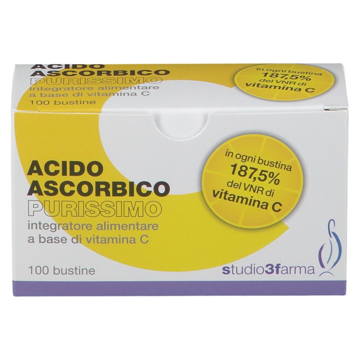 Integratore Acido Ascorbico Studio 3 Farma, 100 bustine