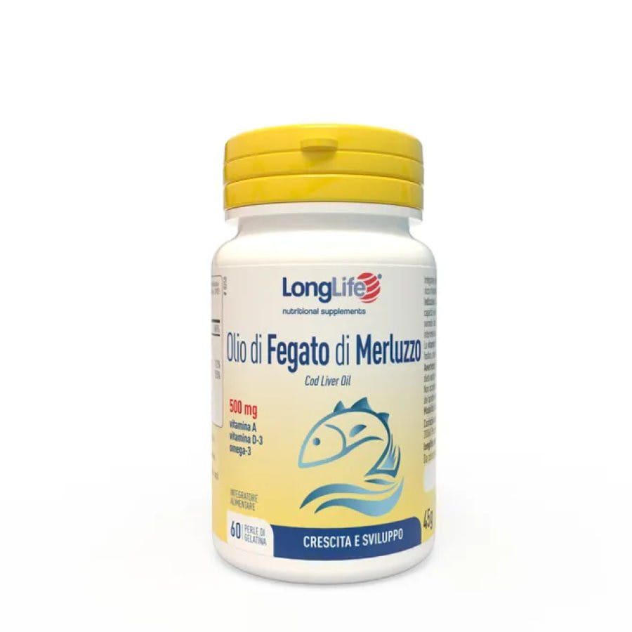 LONGLIFE OLIO FEGATO MERLUZZO 500 MG 60 PERLE IN GELATINA