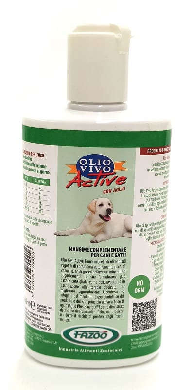 Olio Vivo Active 250ml, mangime complementare per cani e gatti
