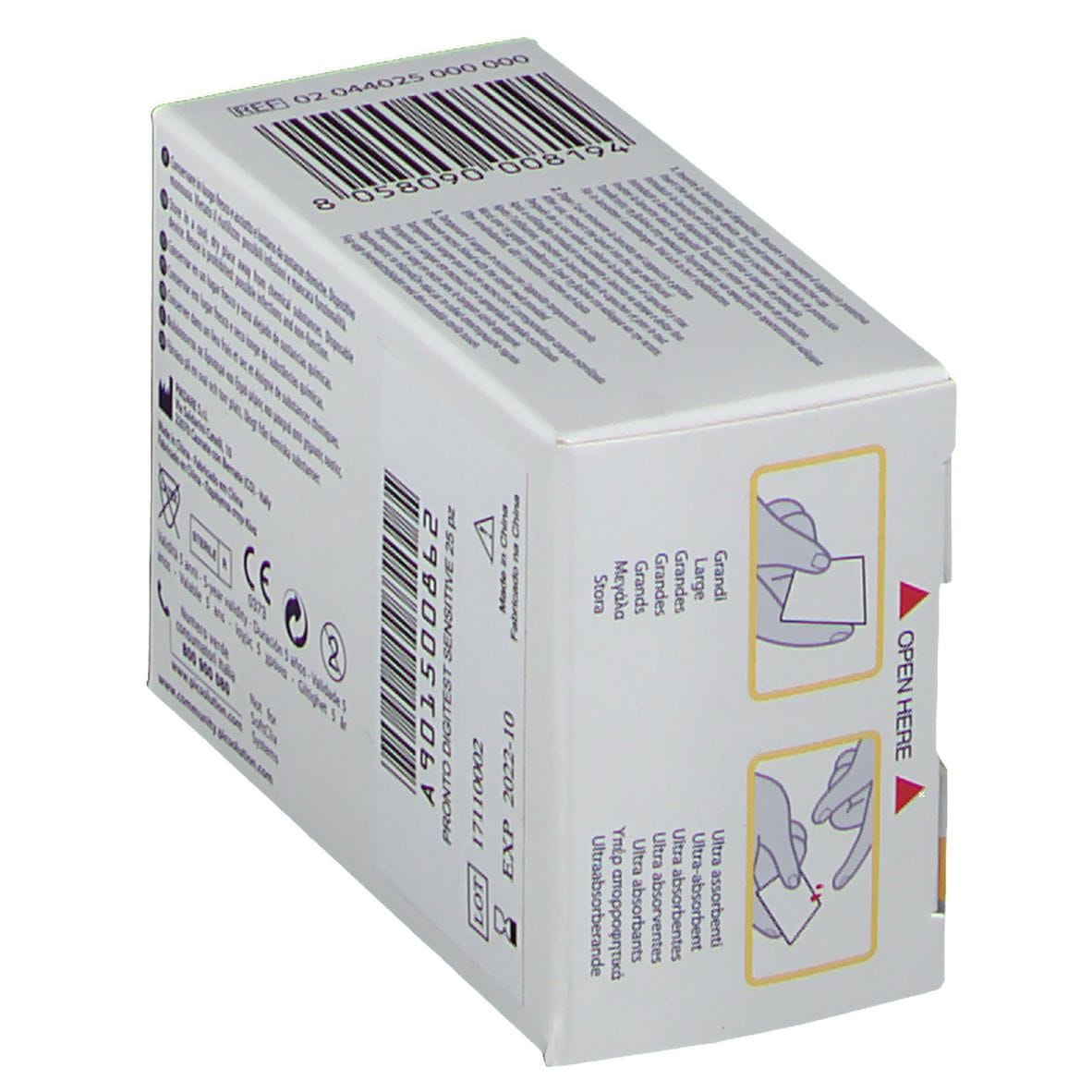 LANCETTE PUNGIDITO PIC DIGITEST GAUGE 28 25 PEZZI + 25 TAMPONCINI ASSORBENTI