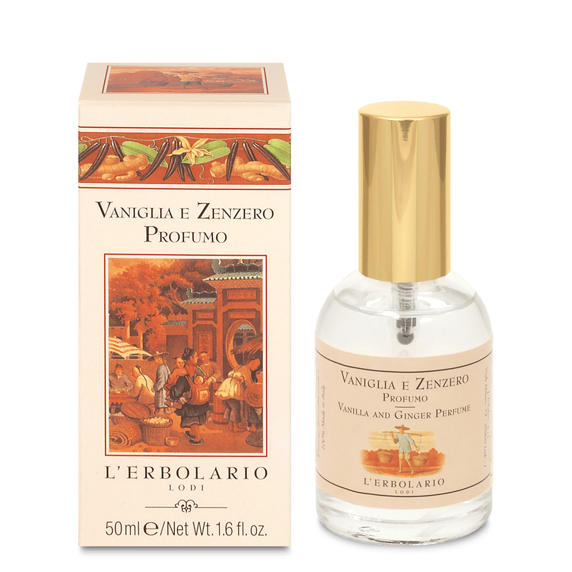 Profumo Erbolario Vaniglia e Zenzero 50ml, fragranza fresca