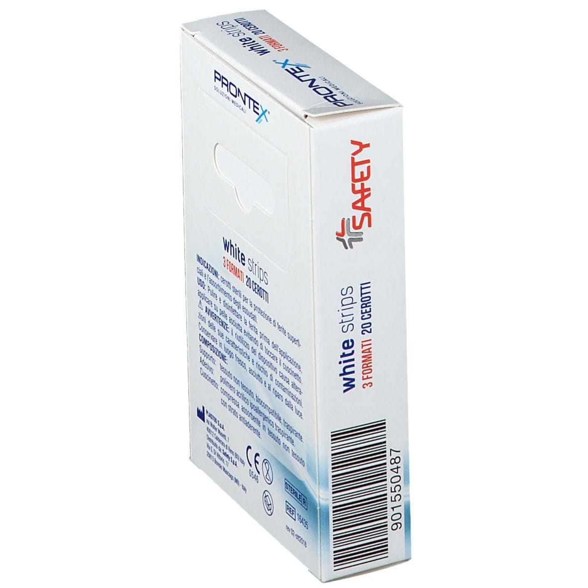 Cerotti sterili Prontex White Strips TNT, 3 formati 20pz