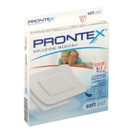 GARZA COMPRESSA PRONTEX SOFT PAD 10X8 CM 6 PEZZI (5 TNT + 1 IMPERMEABILE AQUA PAD)