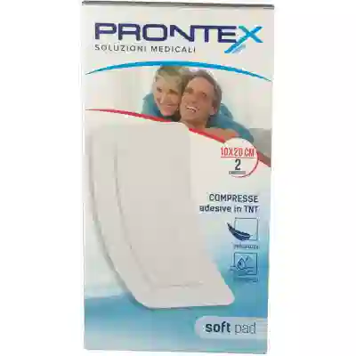 Compressa Adesiva Prontex Soft Pad Sterile 10x20cm, 2 pezzi