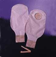 SACCA A FONDO APERTO TRASPARENTE CON PELLICOLA DI RIVESTIMENTO DISPOSITIVO DUE PEZZI CON SISTEMA DI AGGANCIO ATRAUMATICO CONSECURA 45MM 10 PEZZI