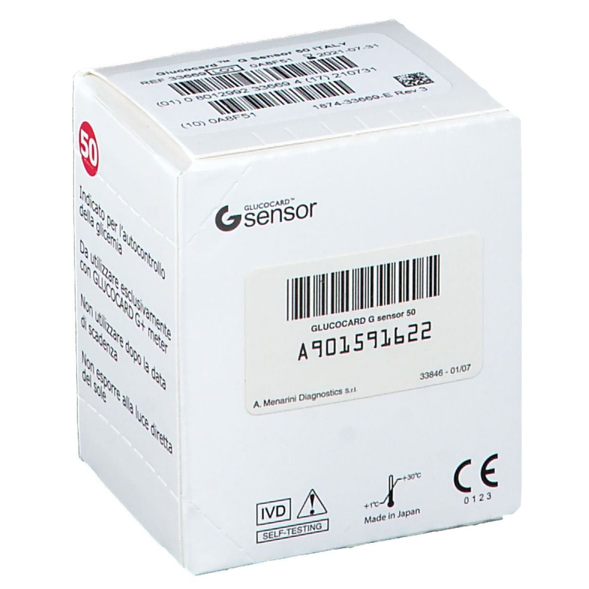 Strisce per glicemia Glucocard G Sensor, 50 pezzi
