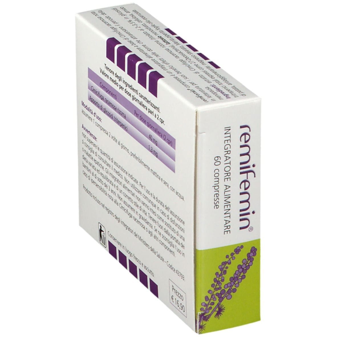 Integratore Remifemin per la menopausa, 60 compresse