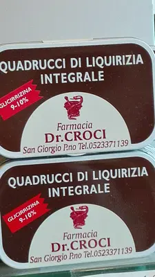 QUADRUCCI DI LIQUIRIZIA INTEGRALE 50 G QUADRUCCI DI LIQUIRIZIA INTEGRALE 50 G