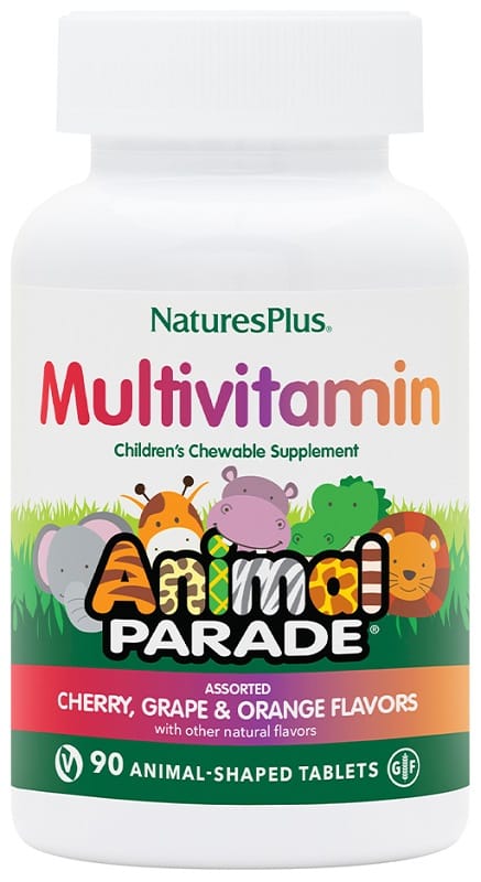 Multivitaminico Animal Parade per bambini, 90 tavolette masticabili