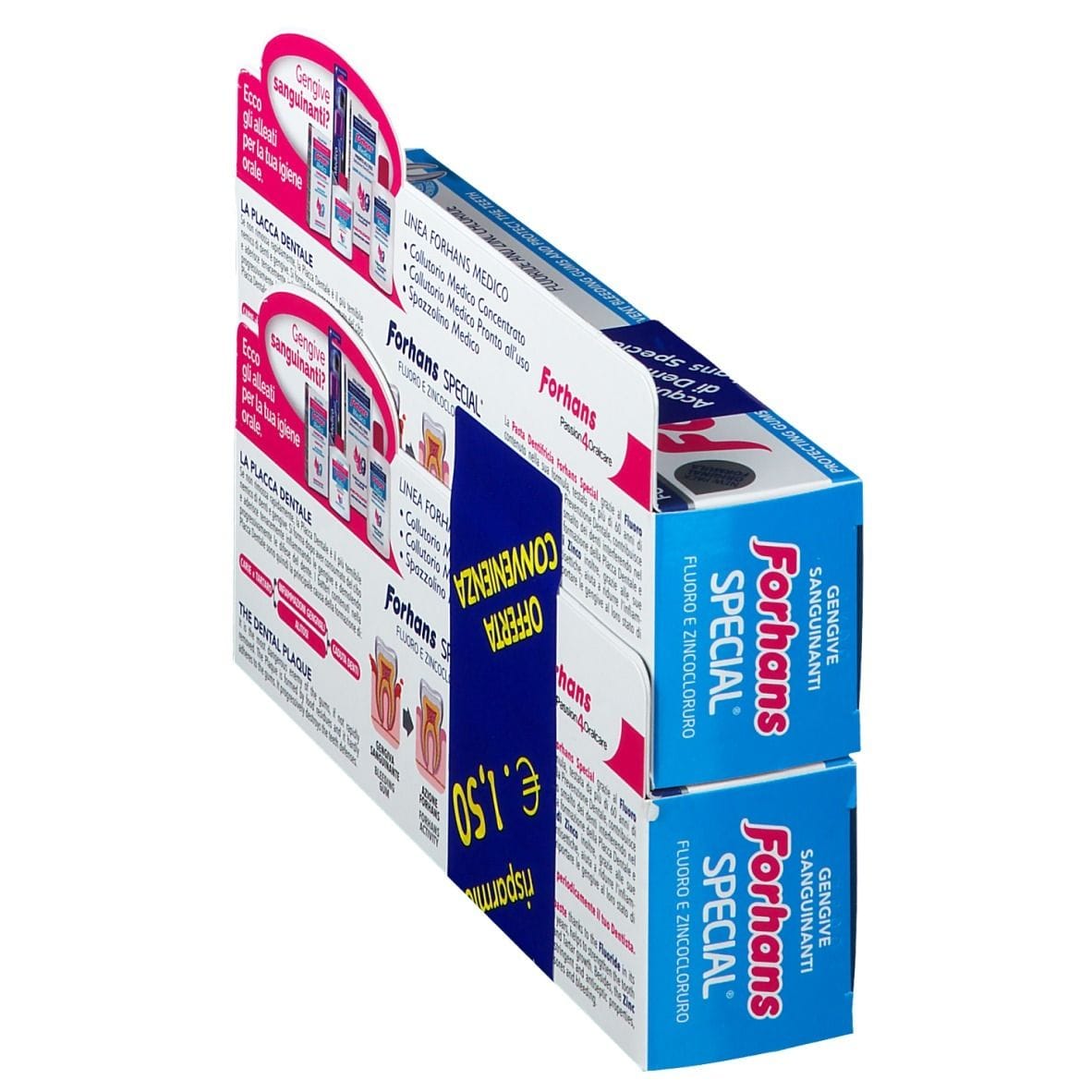 Dentifricio Forhans Special gengivario allo zinco, 2x75ml