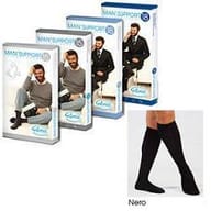 Gambaletto uomo Man Support 18 cotone nero, compressione 18-20 mmHg