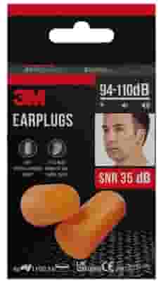 Tappi auricolari monouso 3M 1100, 4 pezzi SNR 37dB