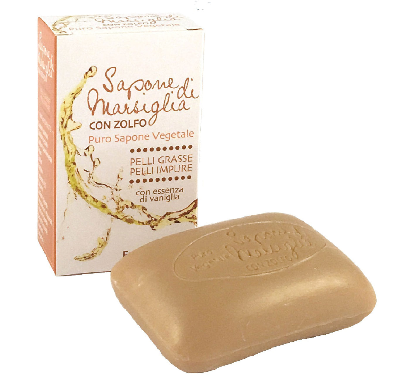 Sapone Marsiglia Zolfo Fitobucaneve per pelli grasse, 100g
