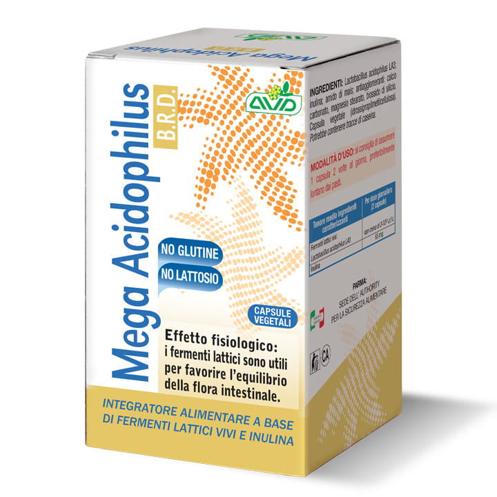 Integratore Mega Acidophilus Mirabilis, 75 capsule vegetali