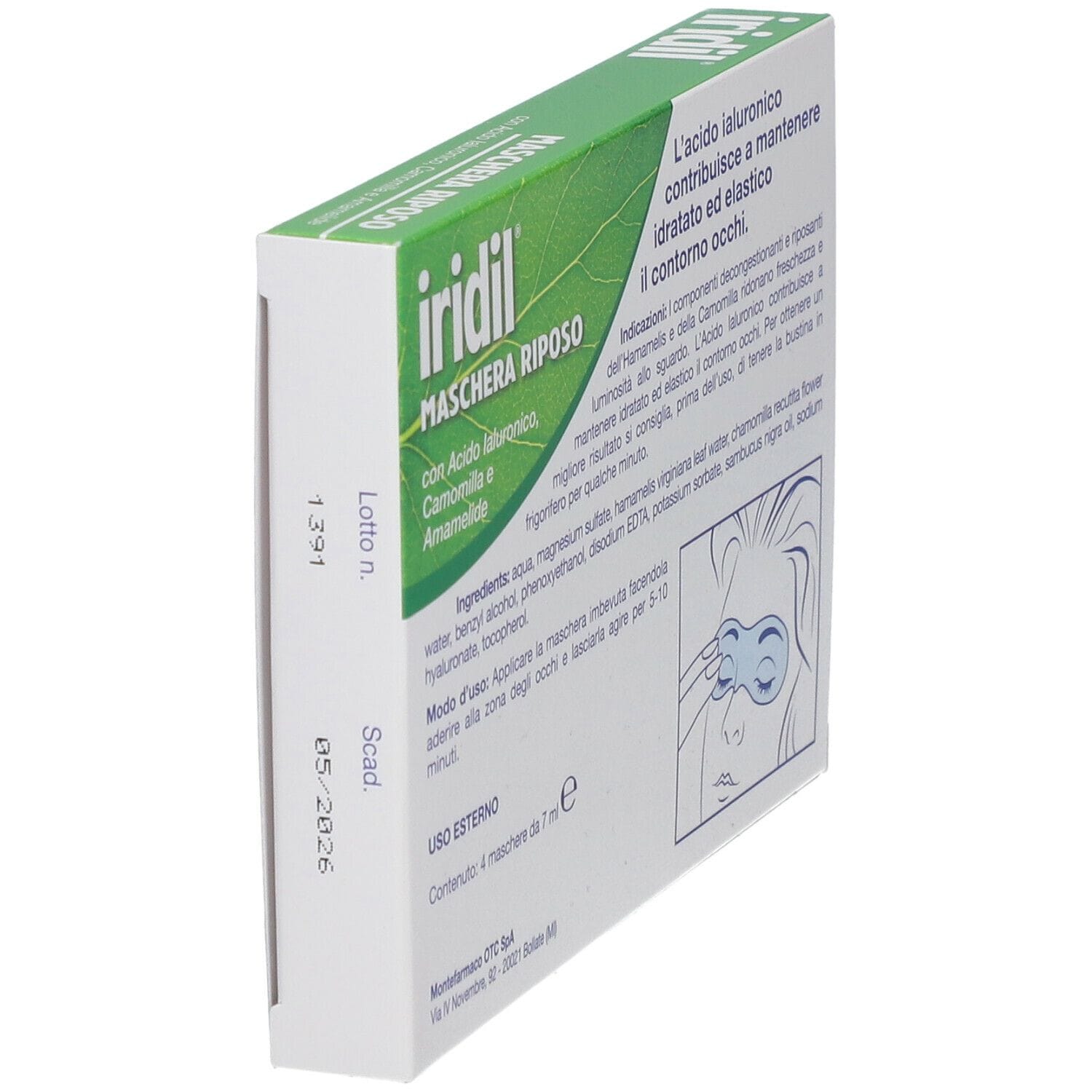 IRIDIL MASCHERA RIPOSO OCCHI