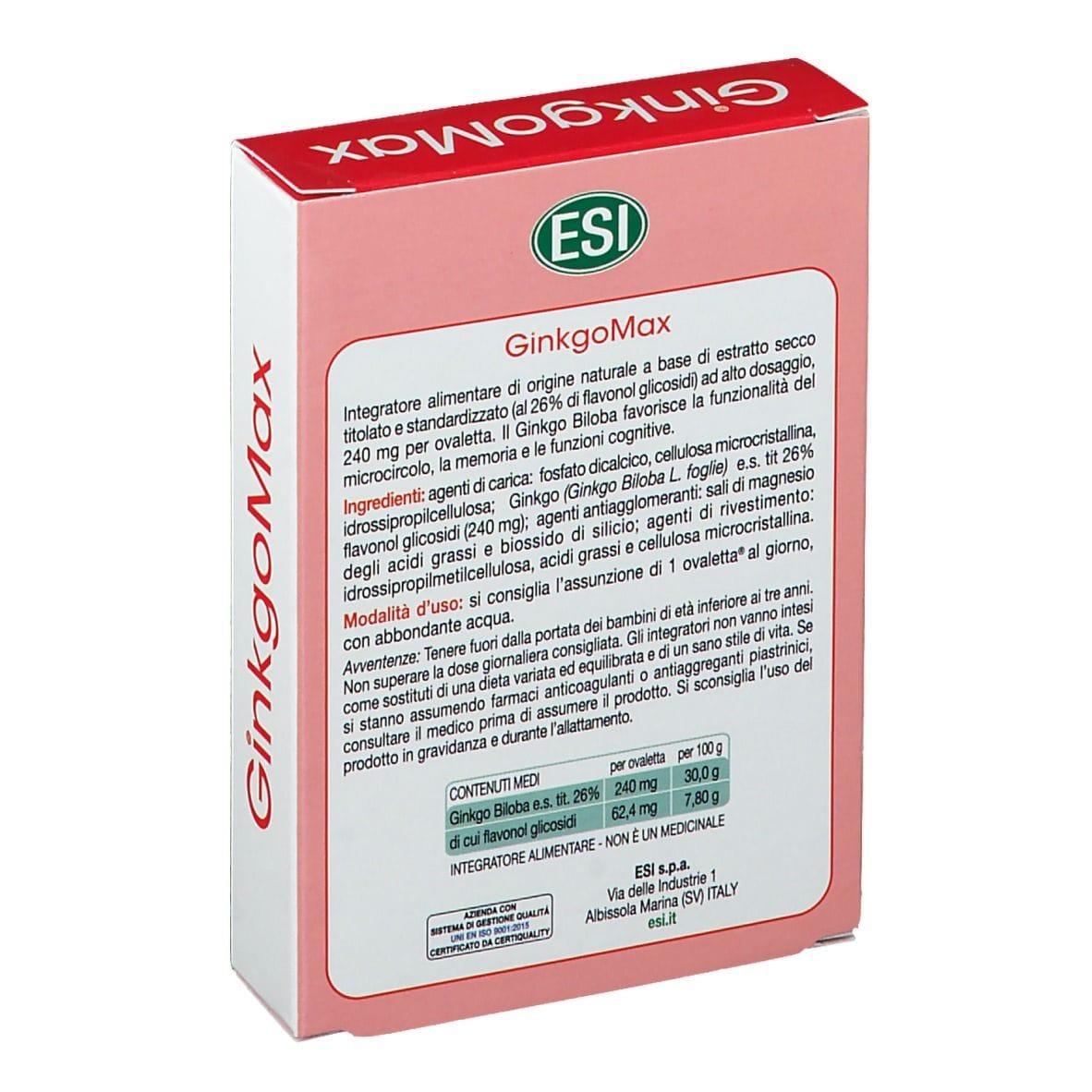 ESI GO UP GINKGOMAX 30 OVALETTE DA 800 MG