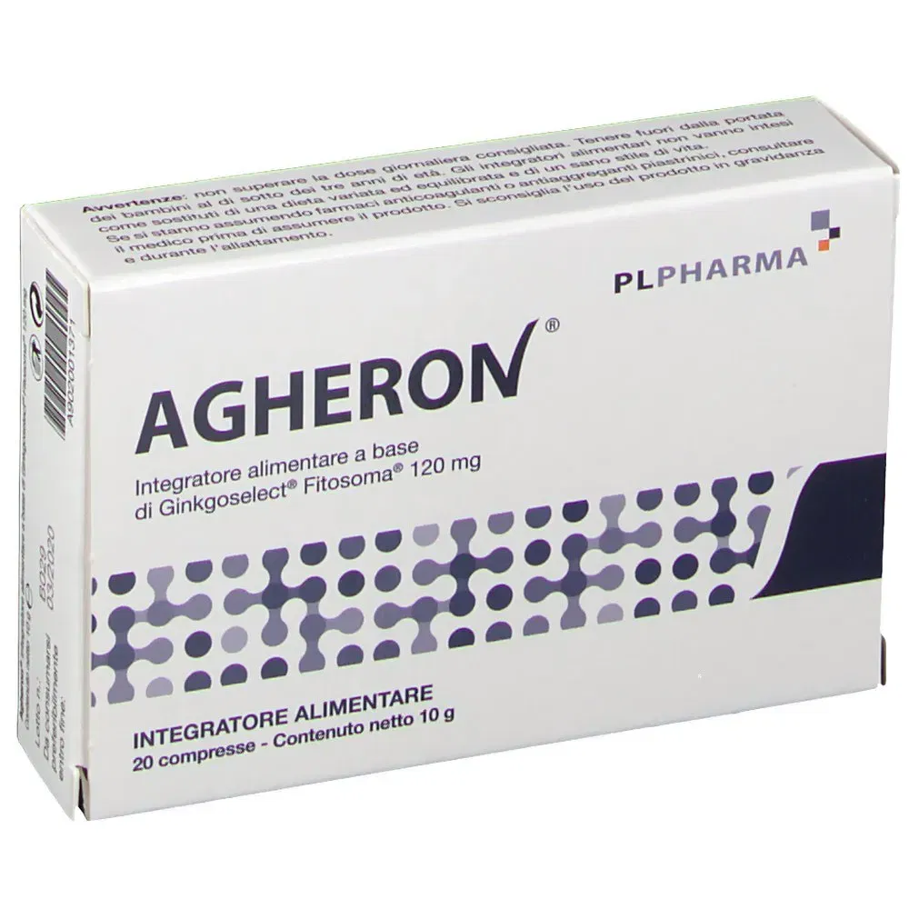 Integratore Agheron con Ginkgo Biloba, 20 compresse