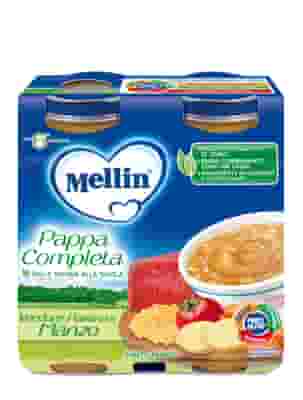 Pappa Completa Mellin al Manzo per svezzamento, 250g x2