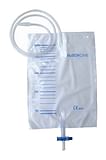 SACCA RACCOLTA URINA DA LETTO IN PVC VOLUME 2000 ML VALVOLA DI NON RITORNO RUBINETTO SCARICO T-TAP TUBO DI RACCORDO DIAMETRO 5-7 MM LUNGHEZZA 90 CM 30 PEZZI