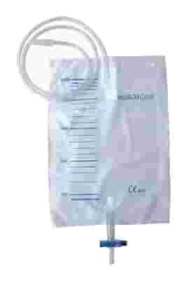 SACCA RACCOLTA URINA DA LETTO IN PVC VOLUME 2000 ML VALVOLA DI NON RITORNO RUBINETTO SCARICO T-TAP TUBO DI RACCORDO DIAMETRO 5-7 MM LUNGHEZZA 90 CM 30 PEZZI