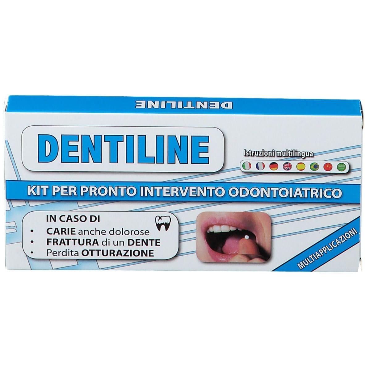 Kit dentale Dentiline Ghimas per emergenze, pasta 2g + liquido 1g