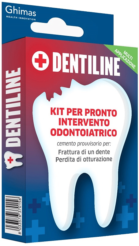 Kit dentale Dentiline Ghimas per emergenze, pasta 2g + liquido 1g