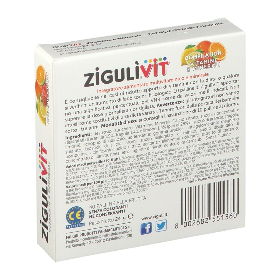 Integratore Ziguli Vit Compilation vitamine e minerali, 40 confetti