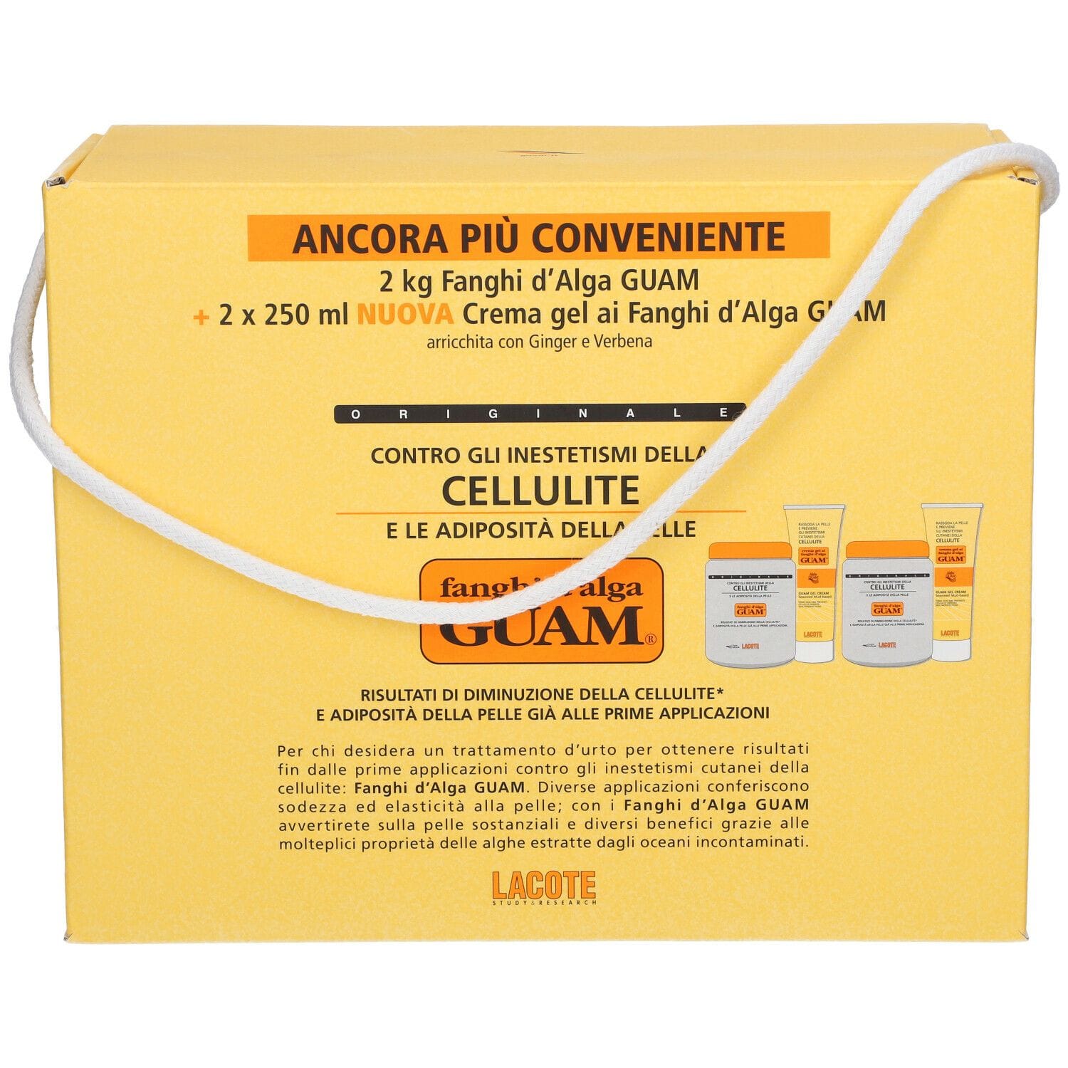 Kit Anticellulite Guam Fanghi d'Alga 2x1kg e Crema Gel 2x250ml