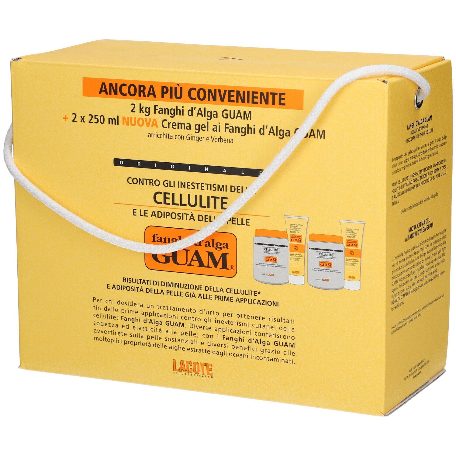 Kit Anticellulite Guam Fanghi d'Alga 2x1kg e Crema Gel 2x250ml
