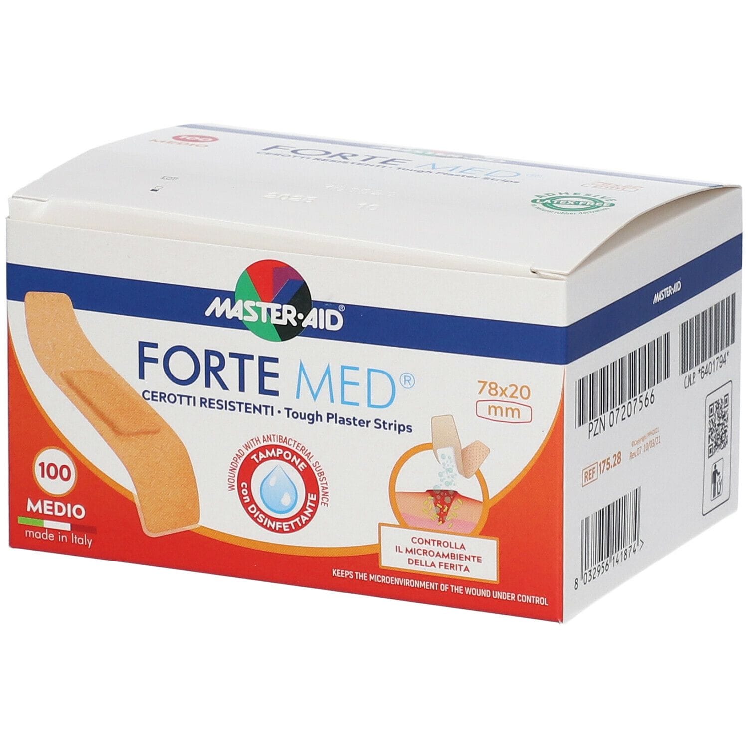 Cerotti Master-Aid Forte Med medi, 100 pezzi resistenti