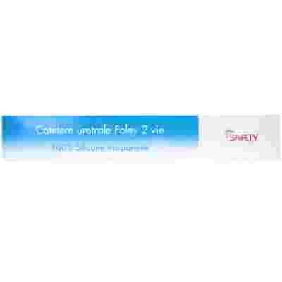 CATETERE FOLEY IN SILICONE TRASPARENTE A 2 VIE CON SCANALATURE LONGITUDINALI CON PALLONCINO 5-10ML DIAMETRO CH12 4,00MM LUNGHEZZA 40CM SAFETY COMFORT