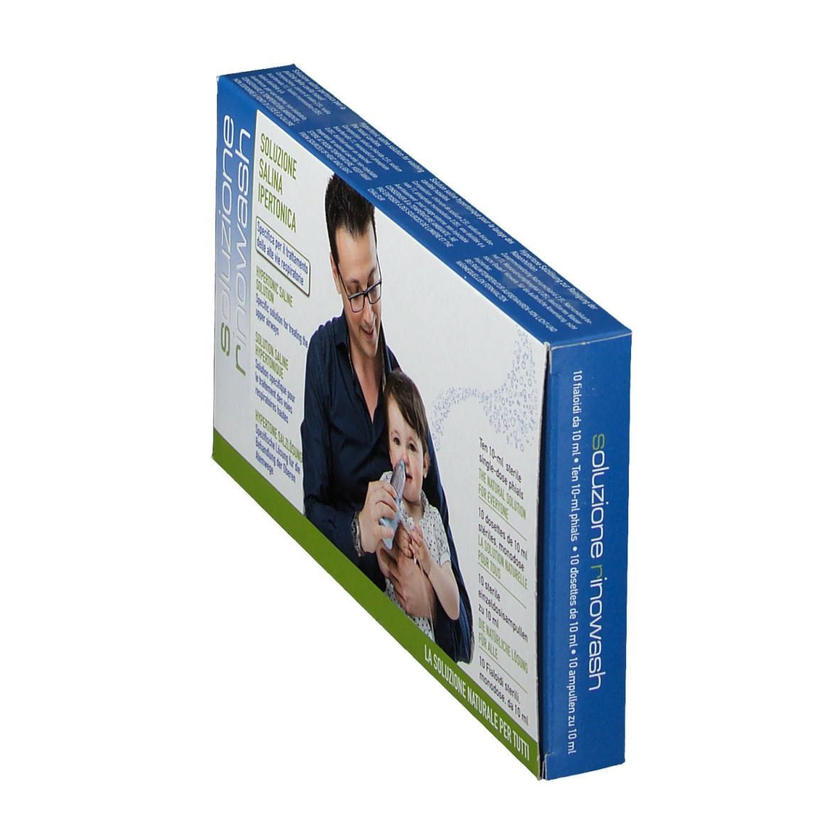 RINOWASH SOLUZIONE SALINA IPERTONICA PER PULIZIA NASO 10 FIALE RICHIUDIBILI X 10 ML