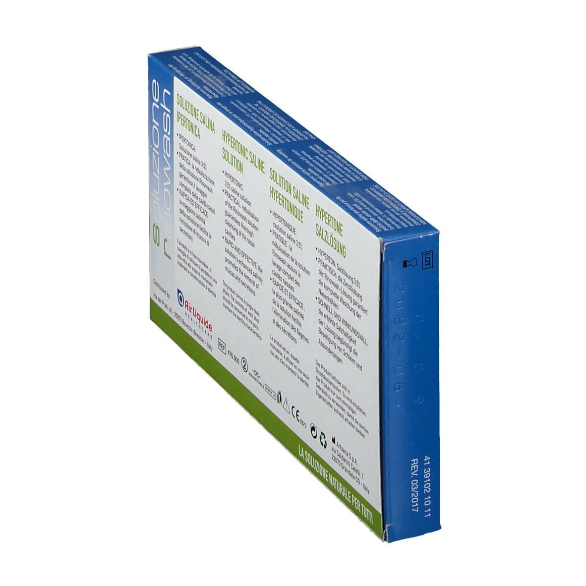 RINOWASH SOLUZIONE SALINA IPERTONICA PER PULIZIA NASO 10 FIALE RICHIUDIBILI X 10 ML