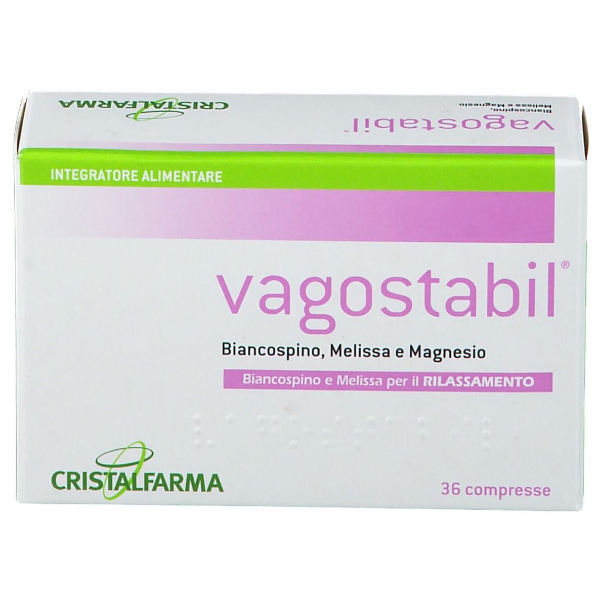 Integratore Vagostabil Cristalfarma per rilassamento, 36 cpr
