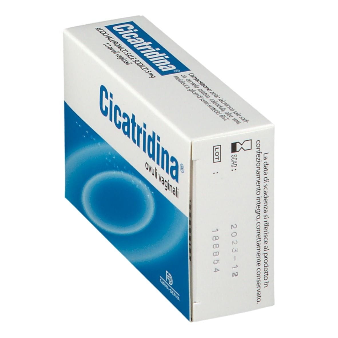 Ovuli vaginali Cicatridina per il benessere vaginale, 10 pz