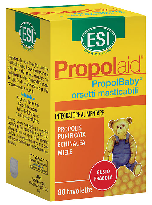 Esi Propolaid Propolbaby Orsetti 80 Compresse Masticabili