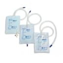 SACCA RACCOLTA URINA DA GAMBA SECURDRAIN VIA' CON VALVOLA ANTIREFLUSSO E RUBINETTO DI SCARICO TUBO 35CM RACCORDO UNIVERSALE DOPPIA SALDATURA OCCHIELLI RINFORZATI 750ML 30 PEZZI