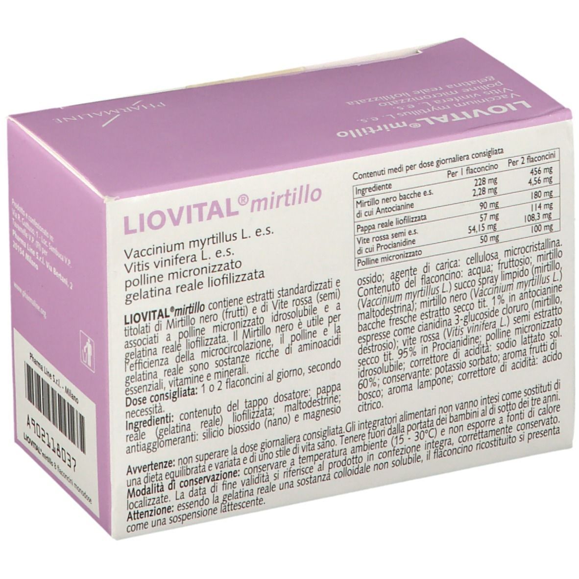 LIOVITAL MIRTILLO 8 FLACONCINI 10 ML
