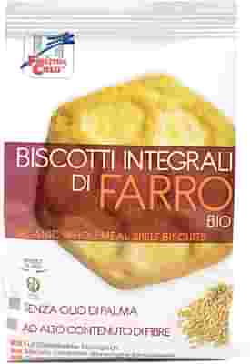 FSC BISCOTTI INTEGRALI DI FARRO BIOA AD ALTO CONTENUTO DI FIBRE CON OLIO DI GIRASOLE SENZA OLIO DI PALMA 400 G