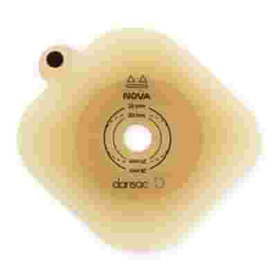 PLACCA PER COLO/ILEO E UROSTOMIA AUTOPORTANTE FLANGIA SEMOVENTE A SPESSORE RIDOTTO NOVA 2 RITAGLIABILE 55MM 5 PEZZI