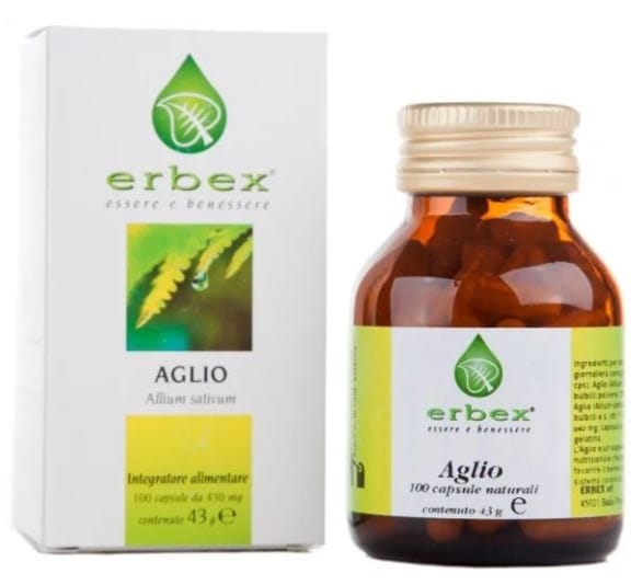 Integratore di Aglio 430mg per il benessere, 100 capsule