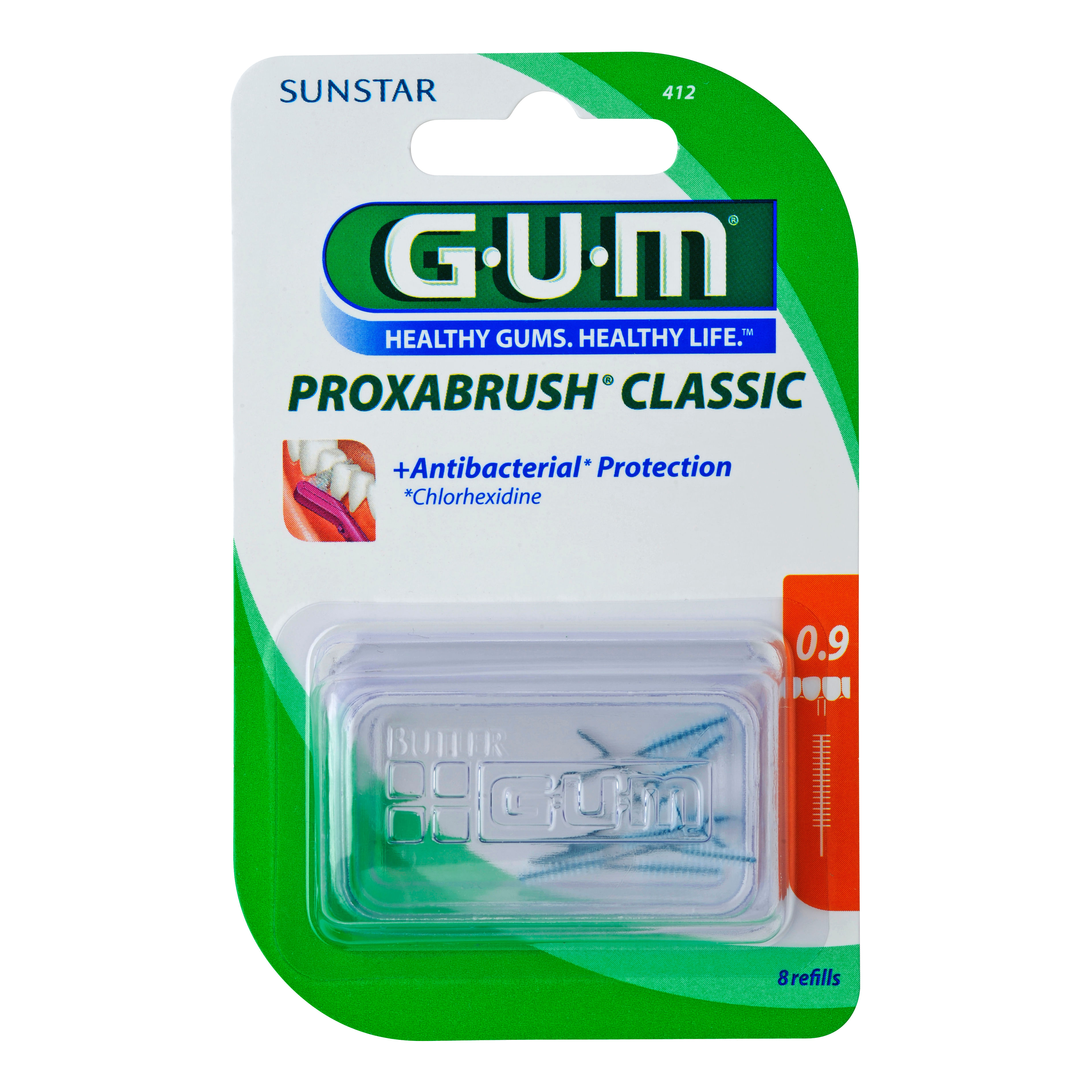 Gum Proxabrush Classic 412 Scovolino Interdentale 8 Pezzi