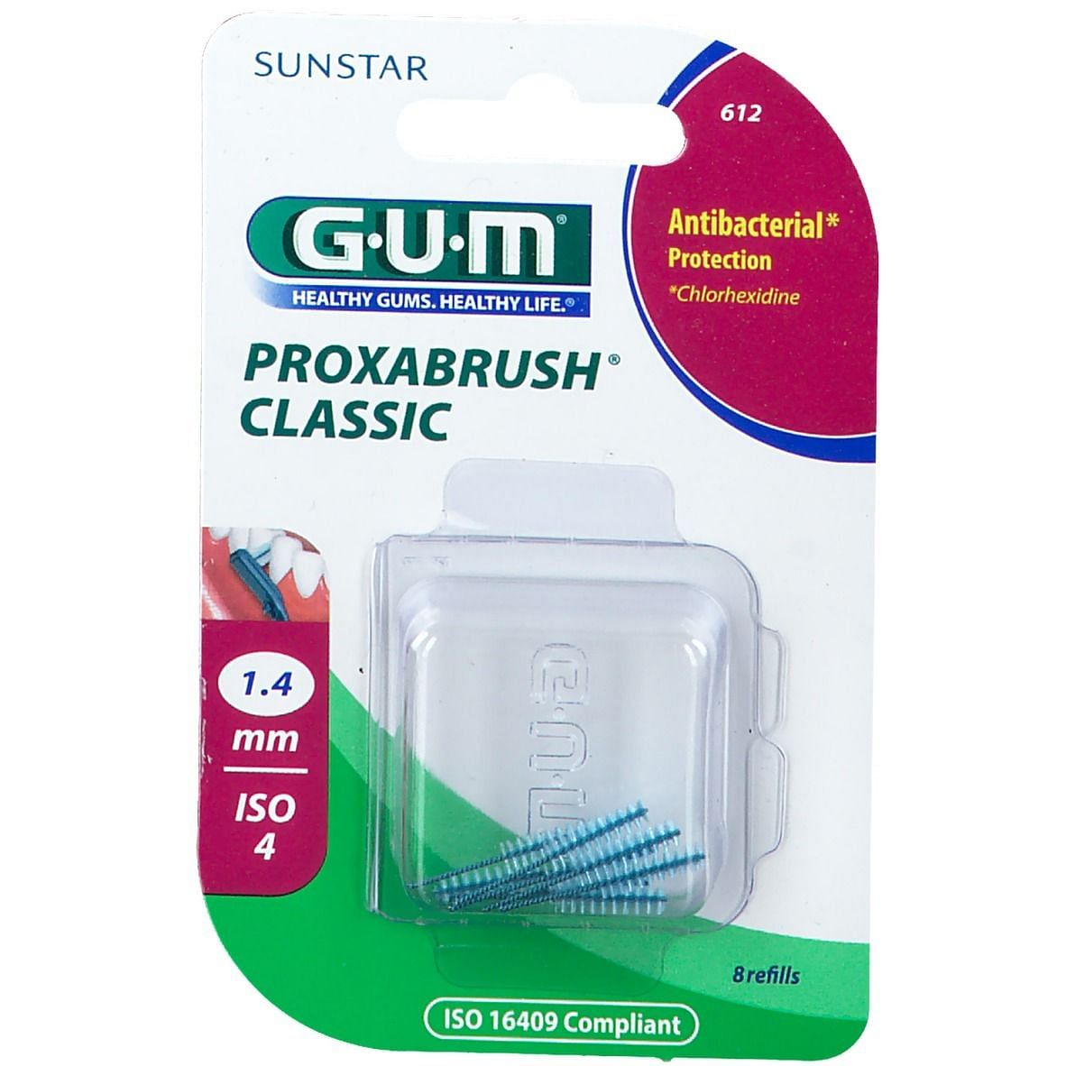 Gum Proxabrush Classic 612 Scovolino Interdentale 8 Pezzi