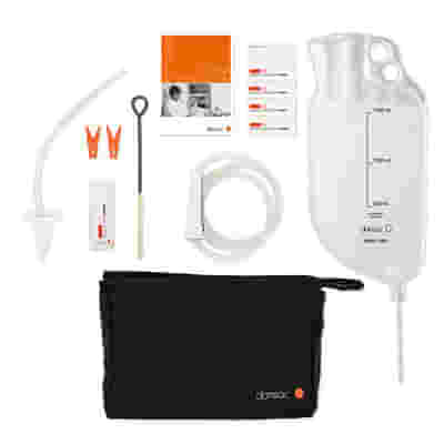 SET DI IRRIGAZIONE COMPLETO PER SACCHE DI SCARICO CON ANELLO AL SILICONE E CINTURA 1 PEZZO CODICE ARTICOLO 90020