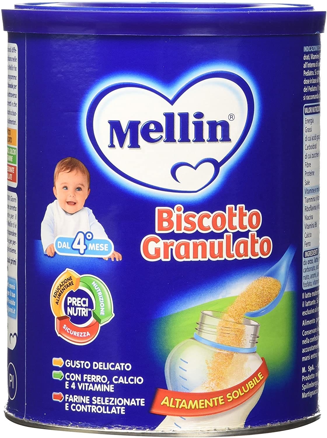 Biscotto granulato Mellin per neonati 4-36 mesi, 400g